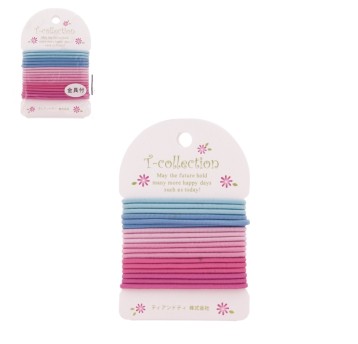 OZD/GUMKI DO WŁOSÓW KPL. 18szt. KOLOR (10/100)