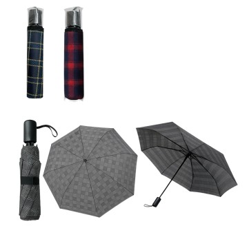 PARASOLKA SKŁADANA RĘCZNA KRATKA (100) *BR*