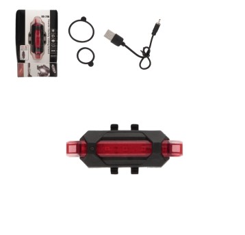 ROW/LAMPA ROWEROWA 5 LED TYŁ na USB CZERW (240)