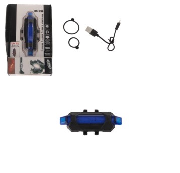 ROW/LAMPA ROWEROWA 5 LED TYŁ na USB NIEBIESK (240)