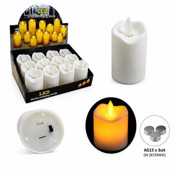 Świecz LED na baterie " Tańczący płomień" wys.7cm.