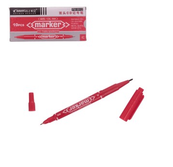 SZK/DŁUGOPIS MARKER PERMAM. CZERW 10szt. (10/2400)