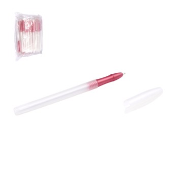 SZK/DŁUGOPIS TRANSPARENTY, Bezbar-Czerwony (50)