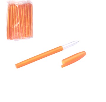 SZK/DŁUGOPIS TRANSPARENTY, pomarańcz dł.14cm (50)