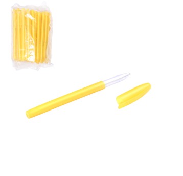 SZK/DŁUGOPIS TRANSPARENTY, żółty dł.14cm (50)