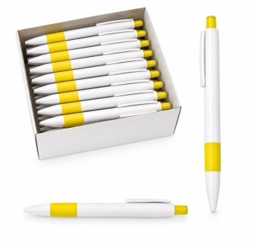 SZK/DŁUGOPIS Z Tw. Szt. LUZ BIAŁO-ŻÓŁTY (50)