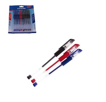 SZK/DŁUGOPIS ŻELOWY 3 KOL BLISTER 10szt. (60/360)