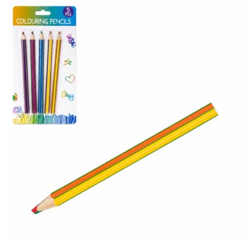 SZK/KREDKI DREWNO 3 KOLOROWE BLISTER 5szt (24/48)