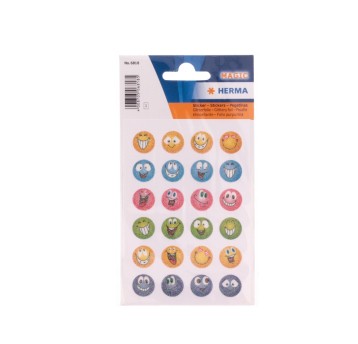 SZK/NAKLEJKI HERMA BLISTER 24szt. Wzór Emotik 6818