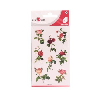 SZK/NAKLEJKI SUSY CARD BLIST. 8szt. Wzór Róże A3