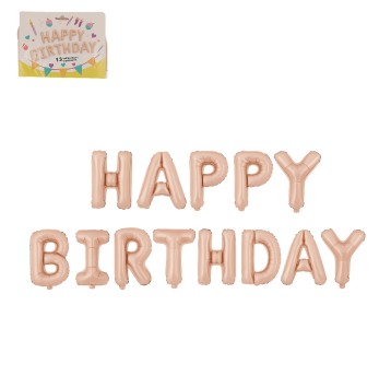 ZAB/BALON NAPIS "HAPPY BIRTHDAY" ROSE GOLD (1/500)