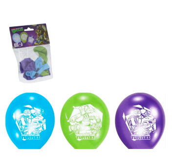 ZAB/BALON wzór ŻÓŁWIE NINJA kpl.6szt (10)
