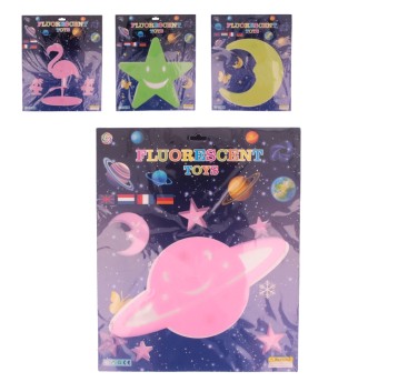 ZAB/NAKLEJKI FLUORESCENCYJNE RÓŻNE WZORY (12/600)