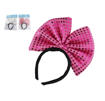 ZAB/OPASKA DO WŁOSÓW Z KOKARDĄ wym.25,5x22cm