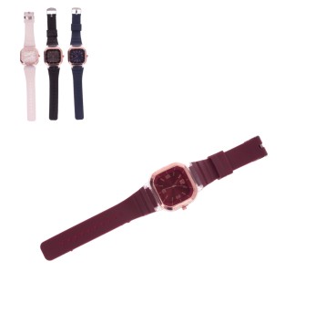 ZEGAREK NA REKĘ DAMSKI z PASKIEM GUMOWYM